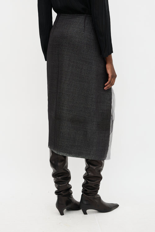 Dries Van Noten Wool Ruffled Skirt