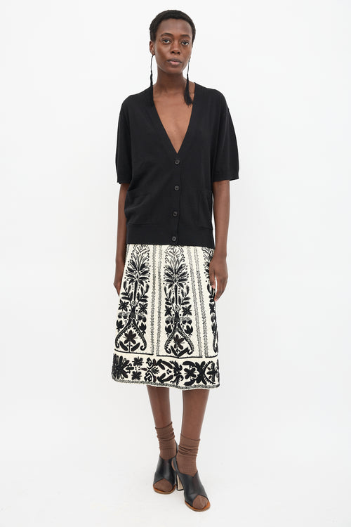 Dries Van Noten Wool Short Sleeve Cardigan