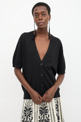 Dries Van Noten Wool Short Sleeve Cardigan