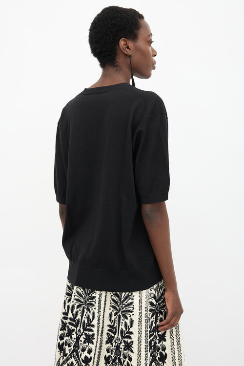 Dries Van Noten Wool Short Sleeve Cardigan