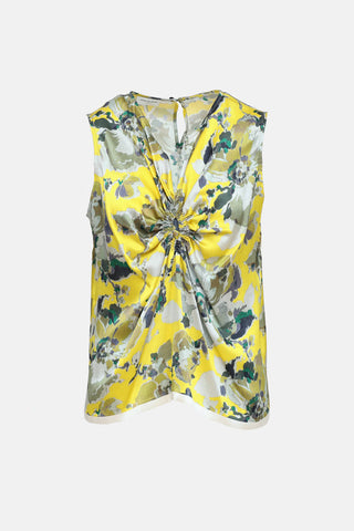 Dries Van Noten Silk Ciel Sleeveless Top