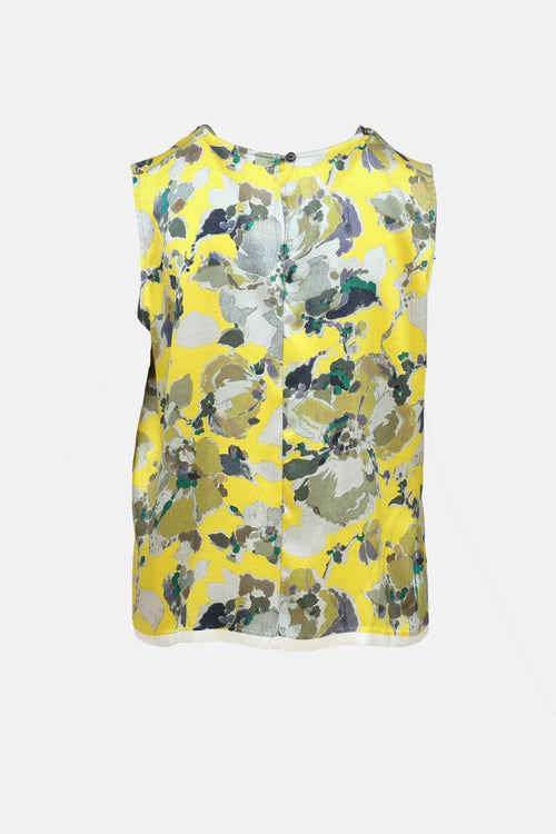 Dries Van Noten Silk Ciel Sleeveless Top