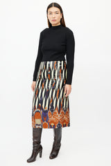 Dries Van Noten Yellow & Multicolour Sequin Skirt