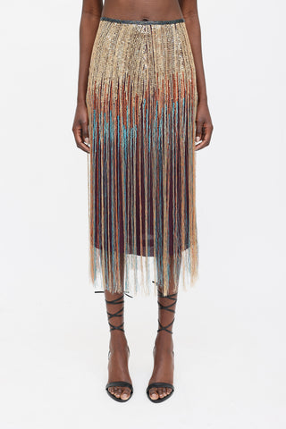 Dries Van Noten Fringe Embellished Skirt