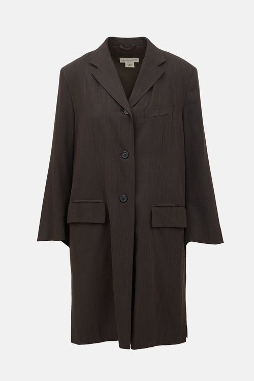 Dries Van Noten 1998 Wool Three Button Coat