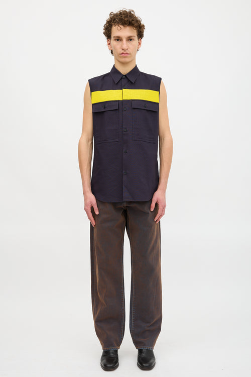 Dries Van Noten Beaded Sleeveless Shirt