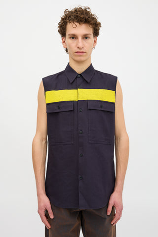 Dries Van Noten Beaded Sleeveless Shirt