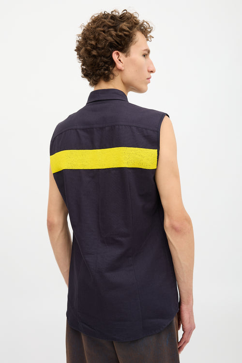 Dries Van Noten Beaded Sleeveless Shirt