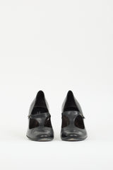 Dries Van Noten Black Leather Mary Jane Pump