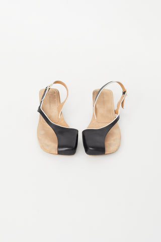 Dries Van Noten Black Donna Asymmetrical Cut Out Sandal