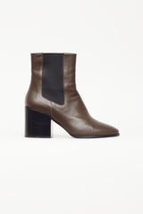 Dries Van Noten Brown & Black Leather Chelsea Boot