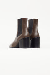 Dries Van Noten Brown & Black Leather Chelsea Boot