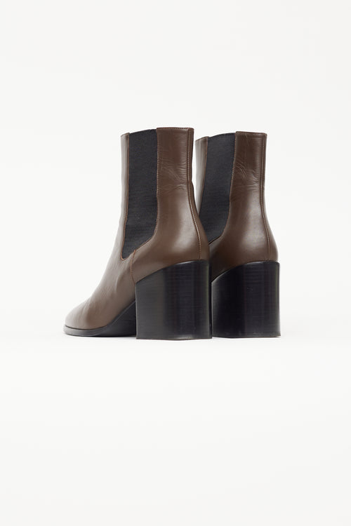 Dries Van Noten Brown & Black Leather Chelsea Boot