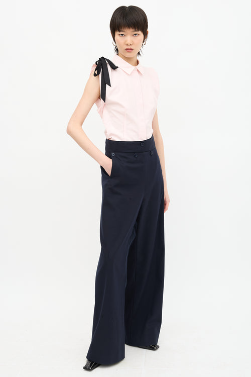 Dries Van Noten Button Flap Wide Leg Trouser