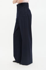 Dries Van Noten Button Flap Wide Leg Trouser