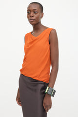 Dries Van Noten Crepe Cowl Neck Blouse