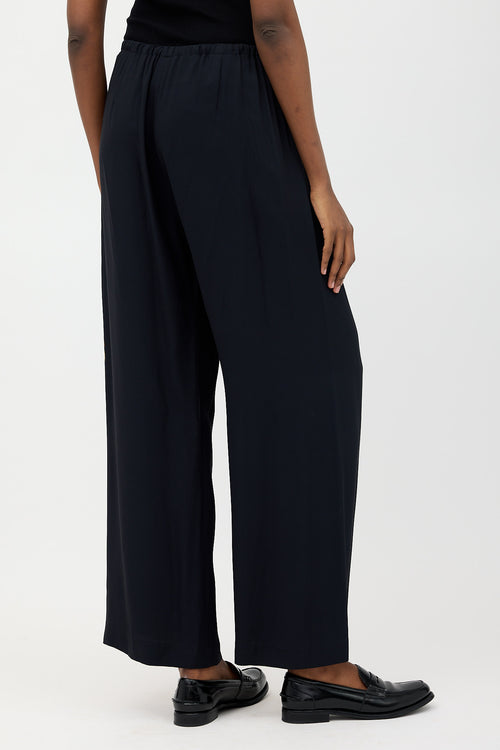 Dries Van Noten Crepe Printed Wide Leg Pant
