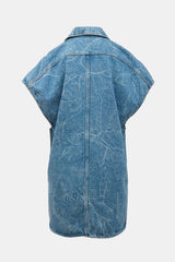 Dries Van Noten Denim Vassie Long Vest