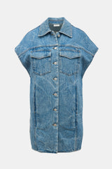 Dries Van Noten Denim Vassie Long Vest