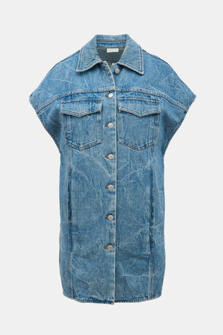 Dries Van Noten Denim Vassie Long Vest