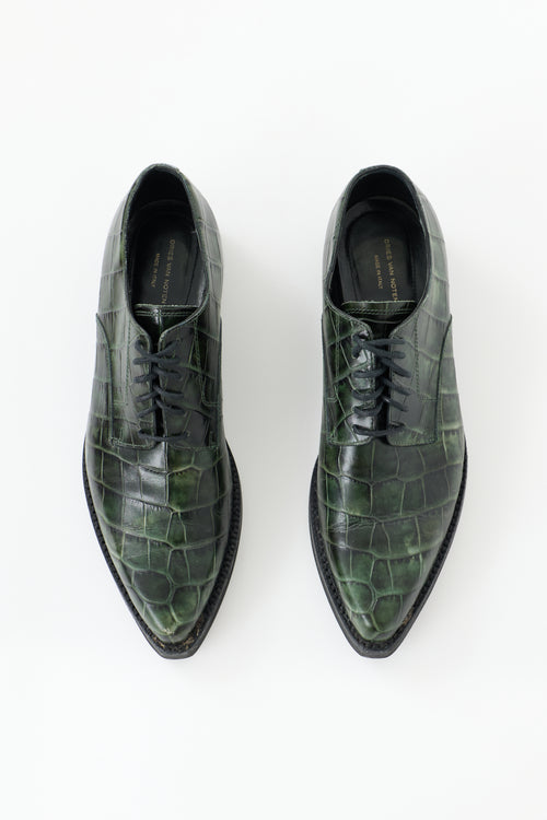 Dries Van Noten Embossed Leather Derby