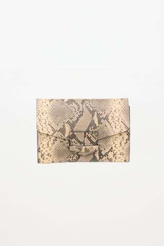 Dries Van Noten Embossed Leather Printed Clutch