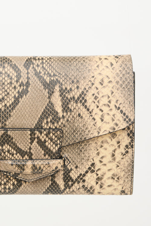 Dries Van Noten Embossed Leather Printed Clutch