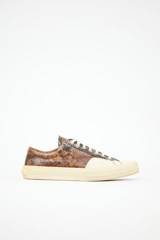 Dries Van Noten Embossed Leather Printed Sneaker
