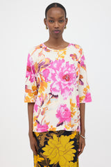 Dries Van Noten Floral Half Sleeve T-Shirt
