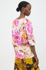 Dries Van Noten Floral Half Sleeve T-Shirt