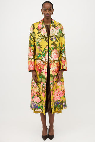 Dries Van Noten Floral Jacquard Coat