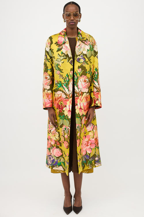 Dries Van Noten Floral Jacquard Coat