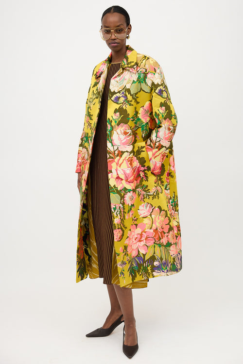 Dries Van Noten Floral Jacquard Coat