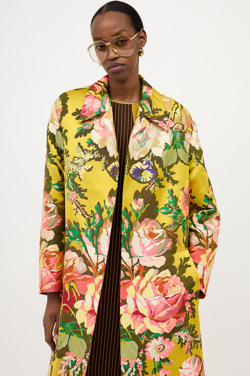 Dries Van Noten Floral Jacquard Coat