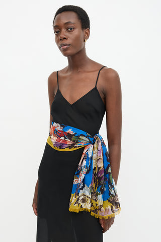 Dries Van Noten Floral Print Scarf