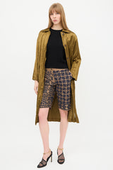 Dries Van Noten Geometric & Floral Embroidered Shorts