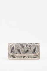 Dries Van Noten Silver & Gold Leaf Brocade Clutch