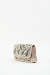 Dries Van Noten Silver & Gold Leaf Brocade Clutch