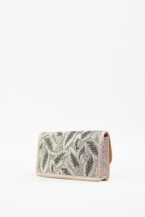Dries Van Noten Silver & Gold Leaf Brocade Clutch