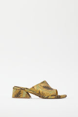Dries Van Noten Gold & Green Brocade Sandal