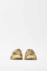 Dries Van Noten Gold & Green Brocade Sandal