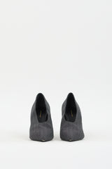 Dries Van Noten Grey Wool Pointed Toe Pump