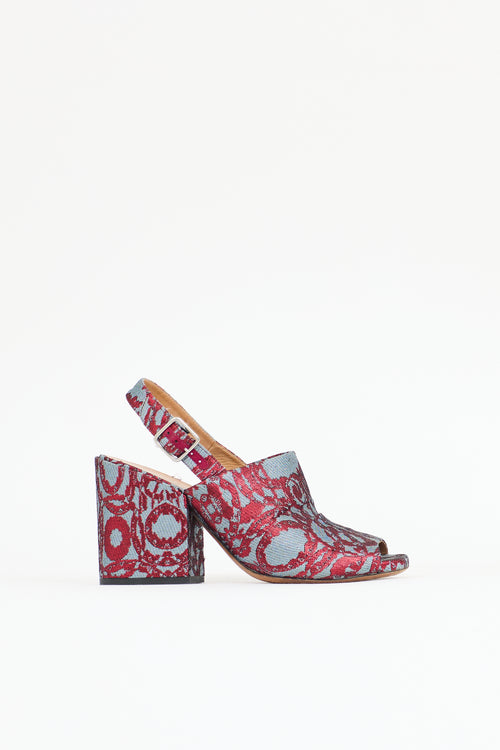 Dries Van Noten Jacquard Slingback Sandal