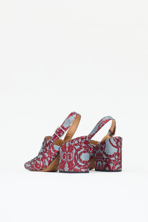 Dries Van Noten Jacquard Slingback Sandal