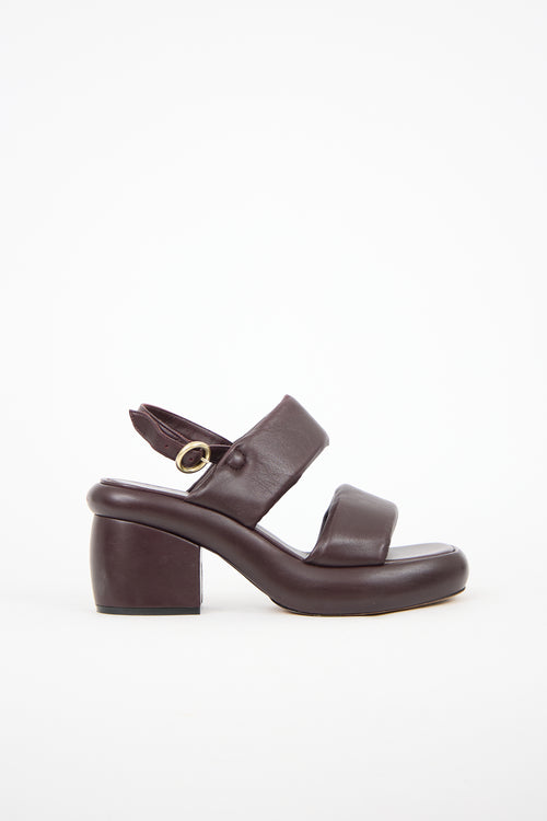 Dries Van Noten Padded Leather Slingback Sandal