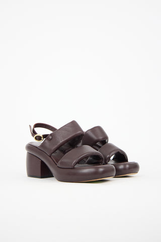 Dries Van Noten Padded Leather Slingback Sandal