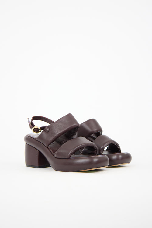 Dries Van Noten Padded Leather Slingback Sandal