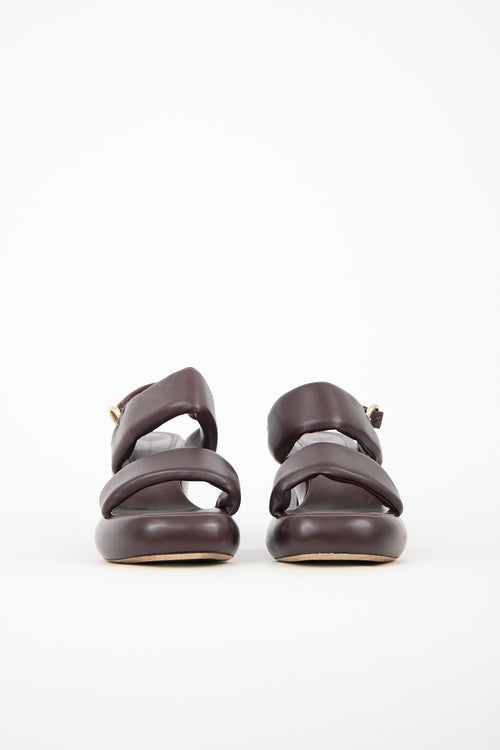 Dries Van Noten Padded Leather Slingback Sandal
