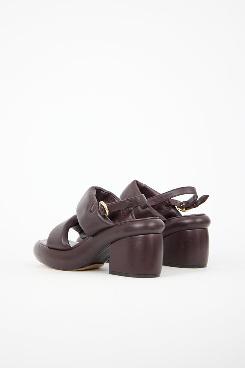 Dries Van Noten Padded Leather Slingback Sandal