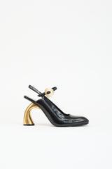 Dries Van Noten Leather Curved Heel Pump